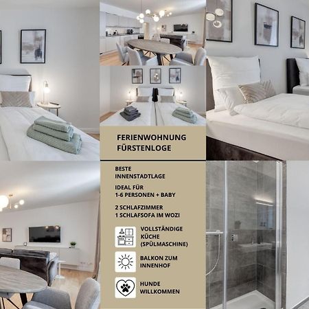 Neu Fewo Fuerstenloge 1-6 Pers Hinter Dem Markgraeflichen Opernhaus - 2 Schlafzimmer Mit Boxspringbetten 4 Einzel Oder 2 Doppelbetten, Balkon Und Einbaukueche, Barrierearm ไบรอยท์ ภายนอก รูปภาพ